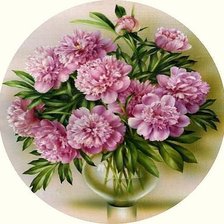 Схема вышивки «піони»