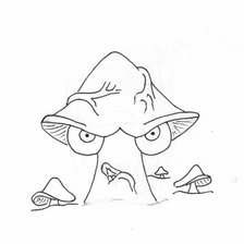 Схема вышивки «грибочек»