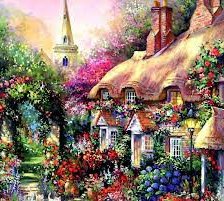 Схема вышивки «домик»