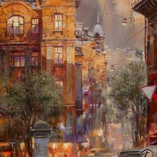 Схема вышивки «город»