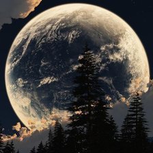 Схема вышивки «луна»