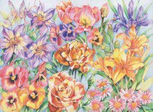 Схема вышивки «Цветы»
