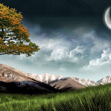 Схема вышивки «пейзаж»