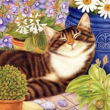 Схема вышивки «Лежебока»