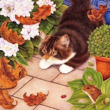 Схема вышивки «Падающие листья»