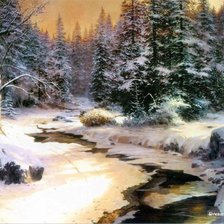 Схема вышивки «Зимний пейзаж»