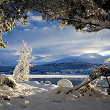 Схема вышивки «зимний пейзаж»