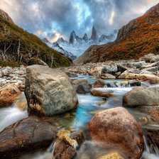 Схема вышивки «горный ручей»