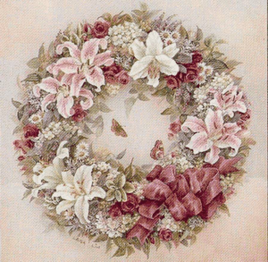 венок из лилий - лилии, цветы - предпросмотр