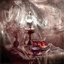 натюрморт с кружевом