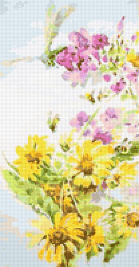 скоро осень Ольга Цурина - осень, цветы, стрекоза, лето, желтый - предпросмотр