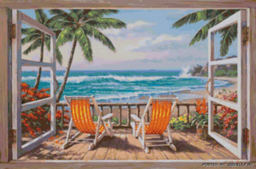 природа - остров, картина, пейзаж, море, отдых - предпросмотр