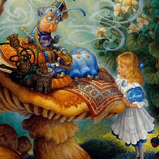 Схема вышивки «Советы от синей Гусеницы»