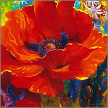 Схема вышивки «Подушка "Мак"»