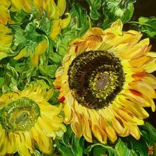 Схема вышивки «Подушка "Подсолнухи"»