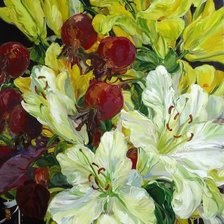 Схема вышивки «Подушка "Лилии"»