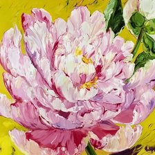 Схема вышивки «Подушка "Пион"»