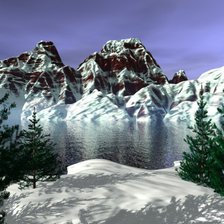 Схема вышивки «Горное озеро»