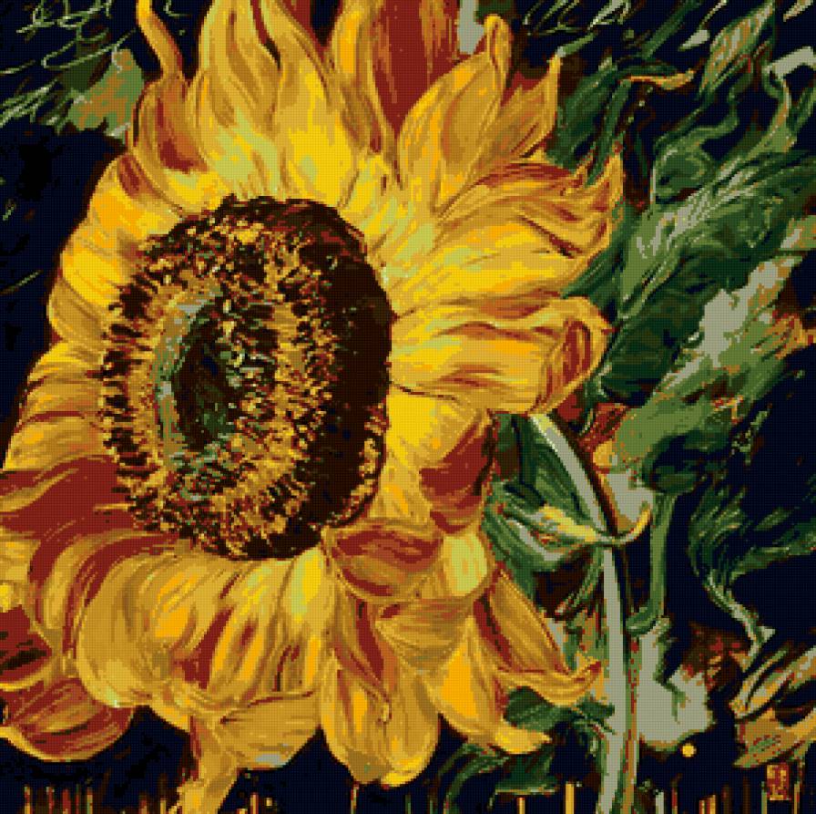 Подушка "Подсолнухи" - цветы, подсолнухи, подушка - предпросмотр