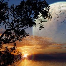 Схема вышивки «Закатное солнце»