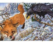 Схема вышивки «Лисица и ворона»