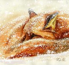 Схема вышивки «Лиса на снегу»