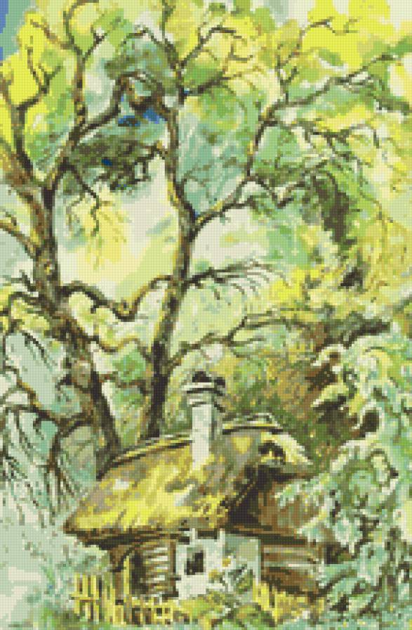 домик Ольга Цурина - избушка, дом, лес, домик - предпросмотр