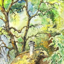 Схема вышивки «домик Ольга Цурина»