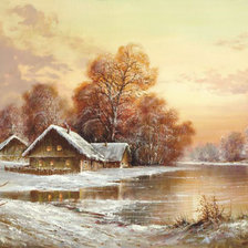 Схема вышивки «Первый снег»