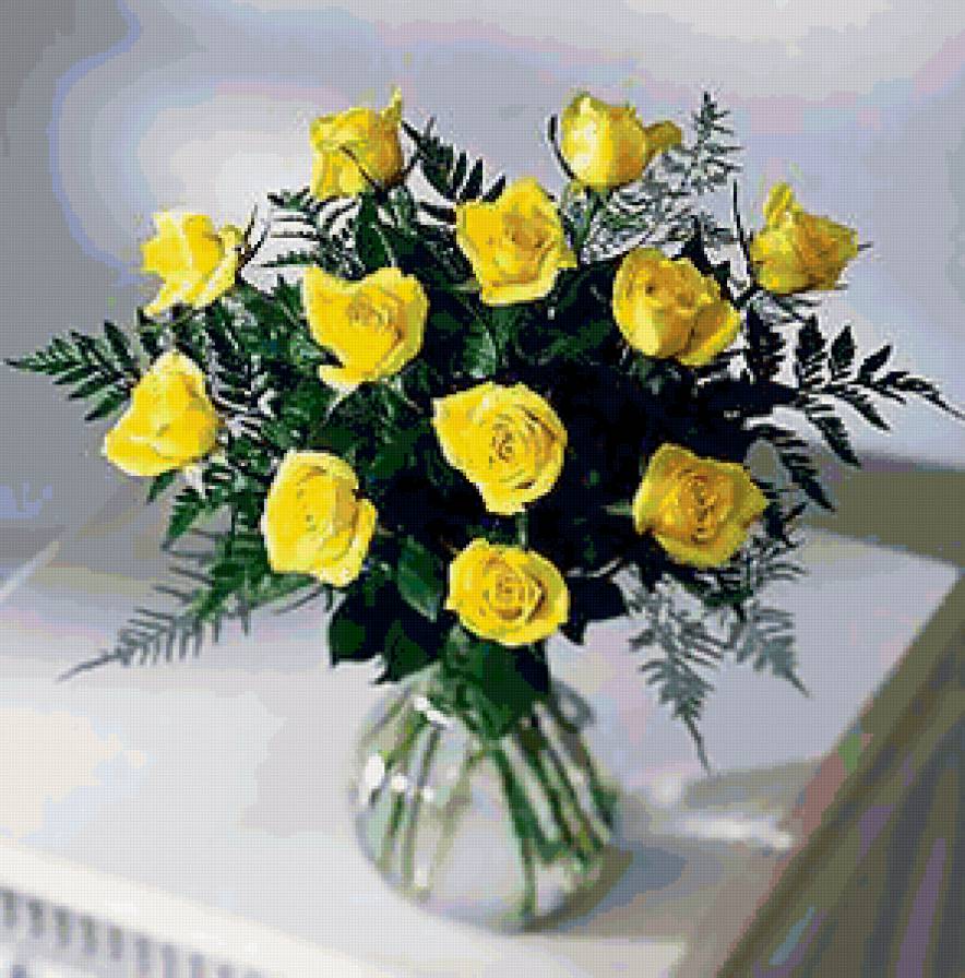 розы в вазе - ваза, розы - предпросмотр