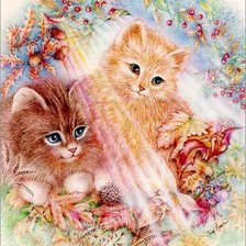 Схема вышивки «котята 2»