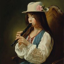 Схема вышивки «Флейтистка»