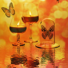 Схема вышивки «свеча на столе»