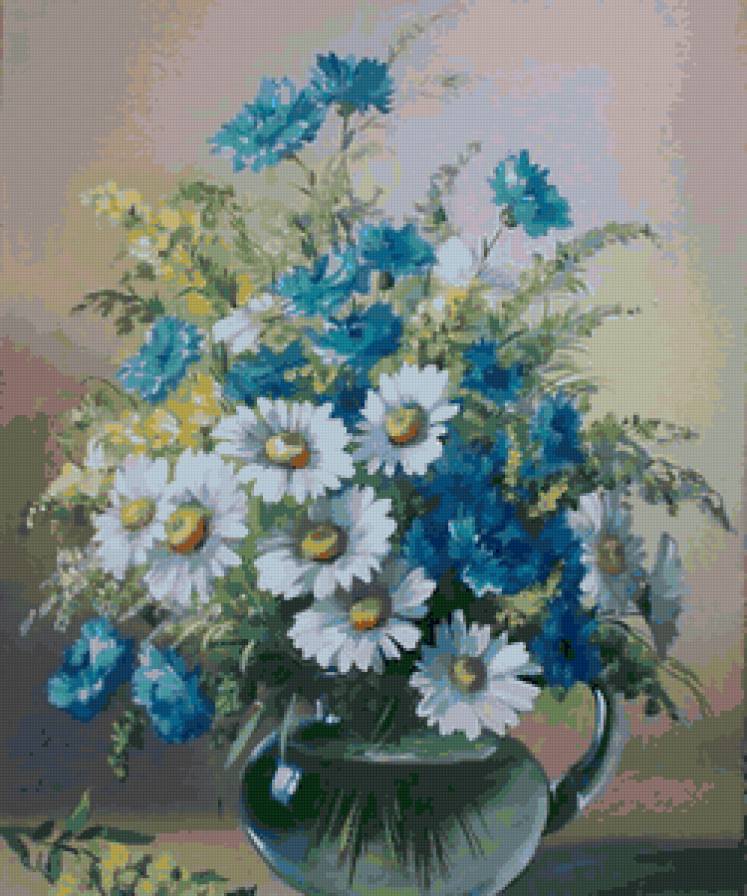 полевые цветы - ромашки, полевые цветы - предпросмотр