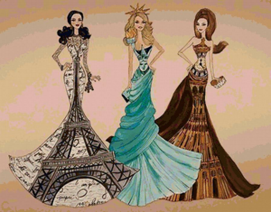 Мировые столицы - америка, девушка, франция, англия - предпросмотр