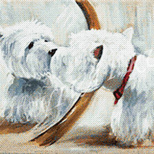 Схема вышивки «Кто это там?»