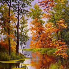 Схема вышивки «осенняя красота»