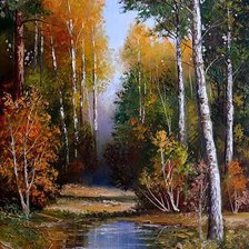 Схема вышивки «Серия "Пейзаж. Осень"»