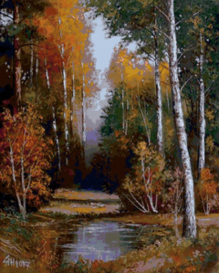 Серия "Пейзаж. Осень" - река, осень, пейзаж - предпросмотр