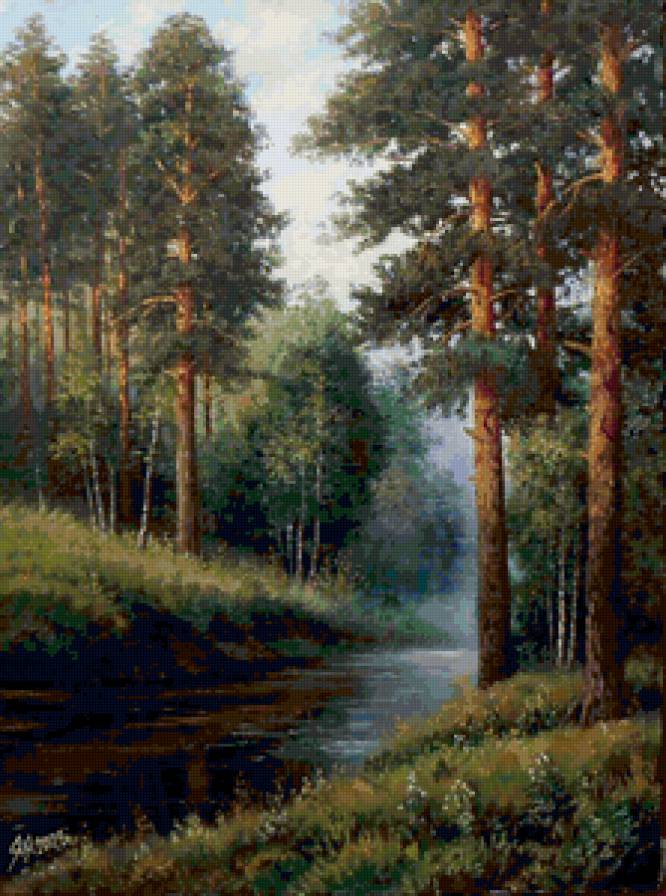 Серия "Пейзаж. Лето" - пейзаж, река, лето - предпросмотр