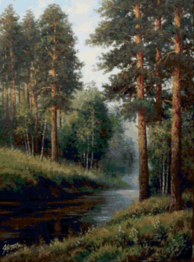 Серия "Пейзаж. Лето" - лето, пейзаж, река - предпросмотр