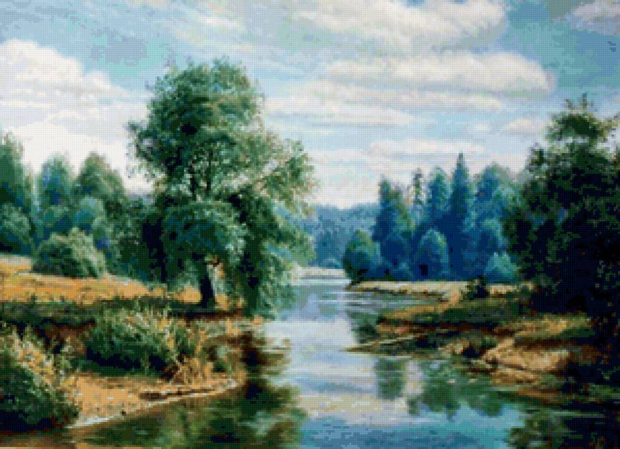 Серия "Пейзаж. Лето" - пейзаж, река, лето - предпросмотр