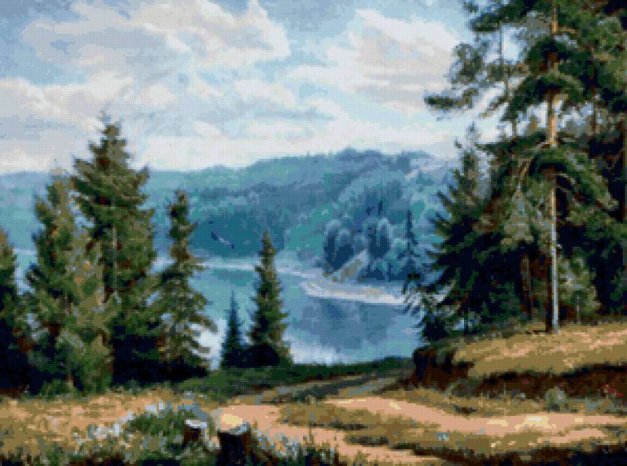 Серия "Пейзаж. Лето" - река, лето, дорога, пейзаж - предпросмотр