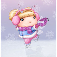 Схема вышивки «Фея на коньках»