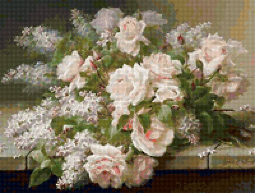 розы и сирень - предпросмотр