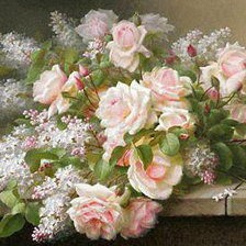 розы и сирень