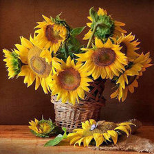 Схема вышивки «букет подсолнухов»