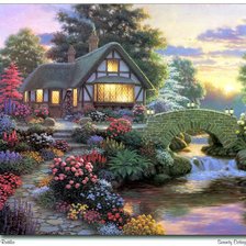 Схема вышивки «Домики из сказки.»