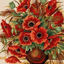Схема вышивки «Букет маков»
