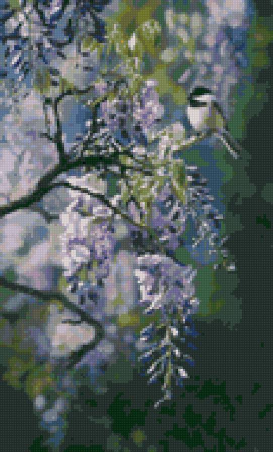 0023 - лето, птицы, красота, природа, цветы - предпросмотр